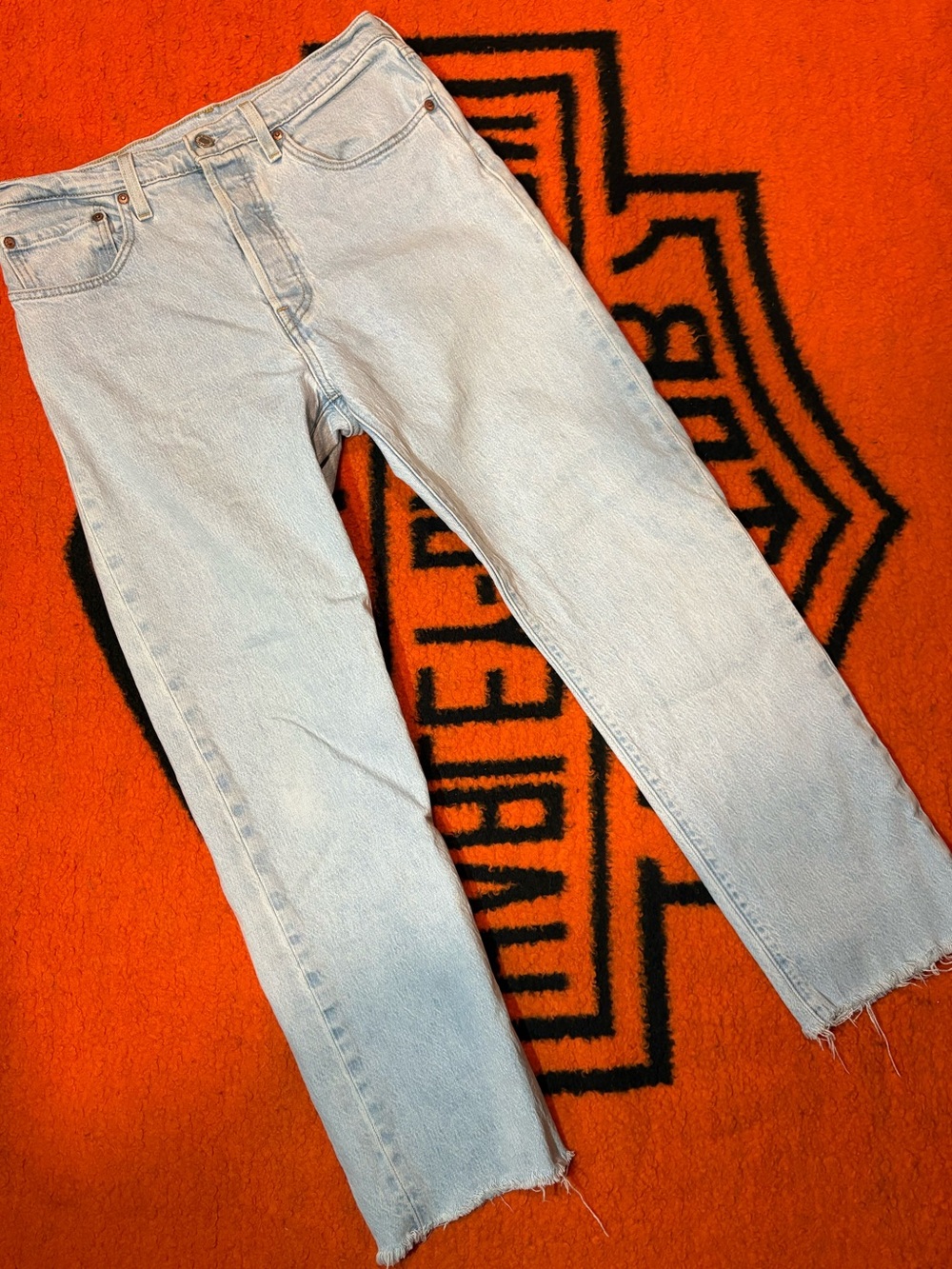 Vintage Levi's Light Wash Raw Hem Jeans